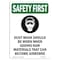 Signmission OSHA Sign, Dust Mask Should W/ Symbol, 14in X 10in Rigid Plastic, 10" W, 14" H, Portrait OS-SF-P-1014-V-11066 - alternate 1
